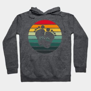 Foot baby on stripe sunset Hoodie